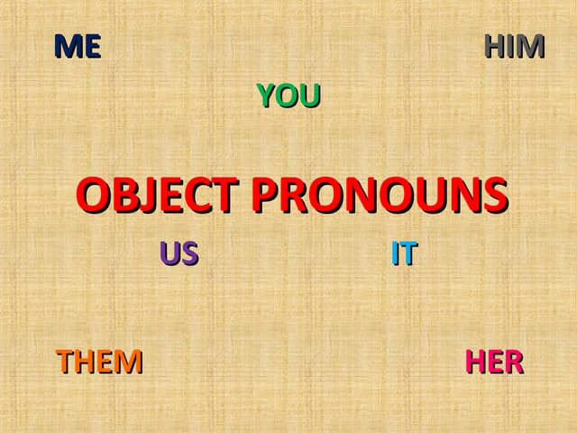 ingilizce object pronoun
