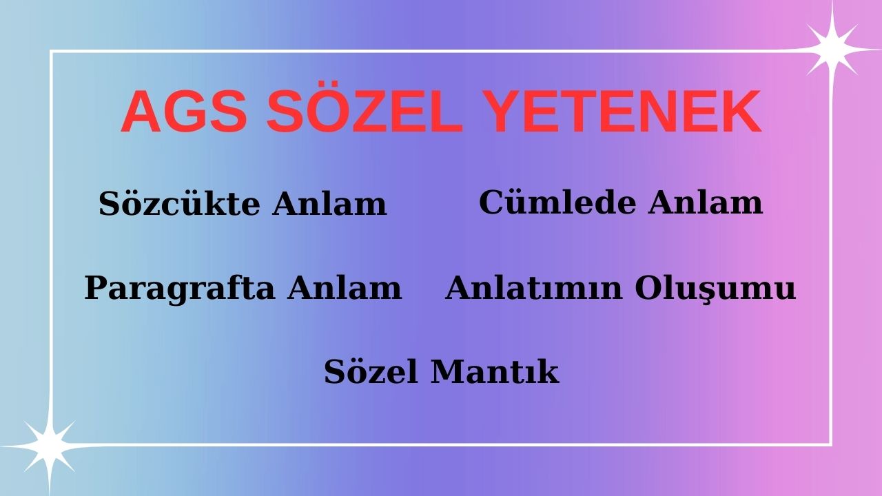 ags sozel yetenek