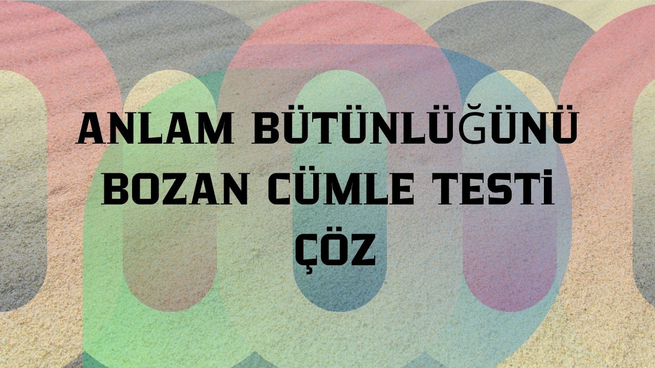 anlam butunlugunu bozan cumle